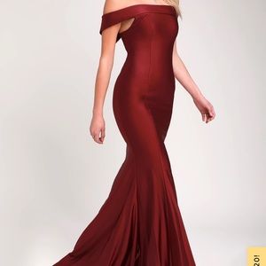 So Enchanted Burgundy Off-the-Shoulder Maxi Dress